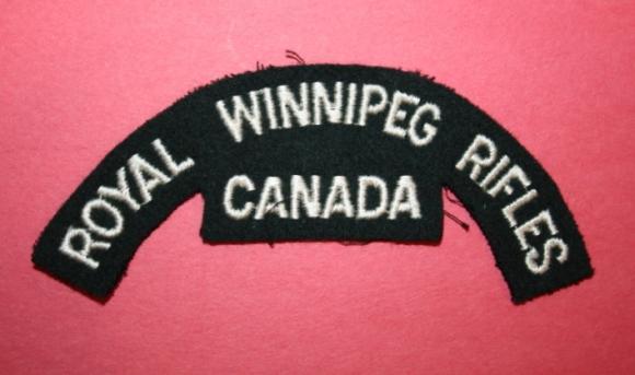 WW2 Royal Winnipeg Rifles Cloth Shoulder Title