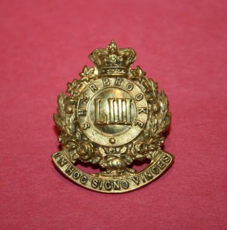 Victorian Sherbrooke Regiment Cap/Collar Badge Gilding Brass