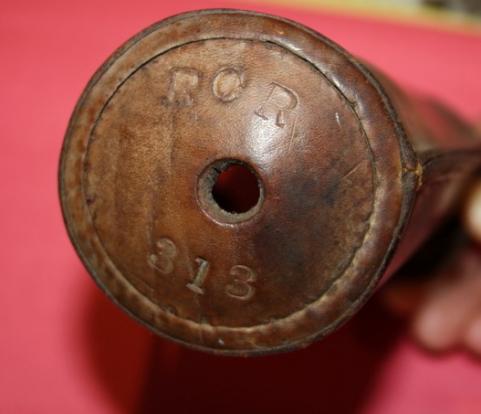 Boer War Oliver Pattern Water Bottle Carrier - RCR marked with number to Casualty