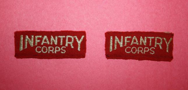 WW2 Canadian Infantry Corps Shoulder Titles Pair