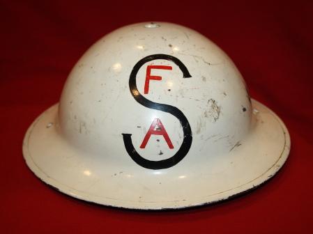 WW2 Canadian ? Fire Association/First Aid? Mk II Helmet - GSW 1941