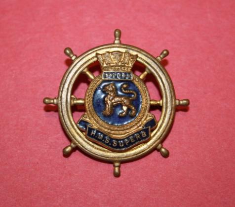 WW2 HMS SUPERB Sweetheart Pin