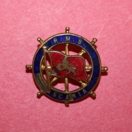 WW2 RMS ASCANIA Sweetheart Pin