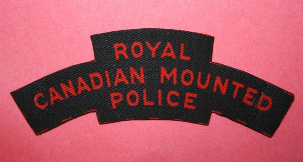 WW2 RCMP Canvas Shoulder Title - 1st Canadian Provost Company