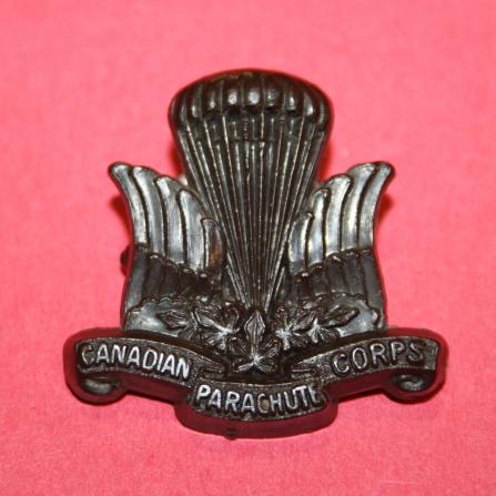 1 Canadian Parachute Battalion War Economy Plastic Cap Badge