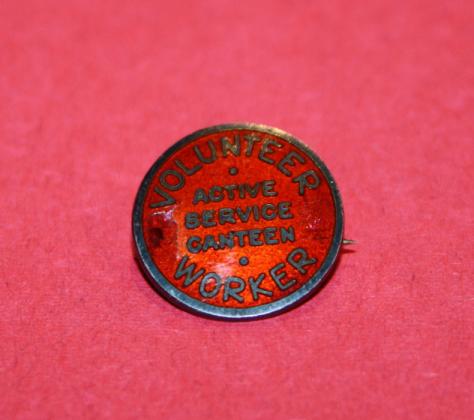 WW2 Canadian Active Service Canteen Volunteer Worker Pin