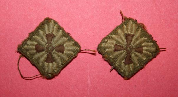 WW1 Khaki Pips - Matching Pair