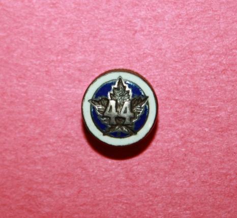 WW1 44th Battalion sterling and enamel sweetheart pin