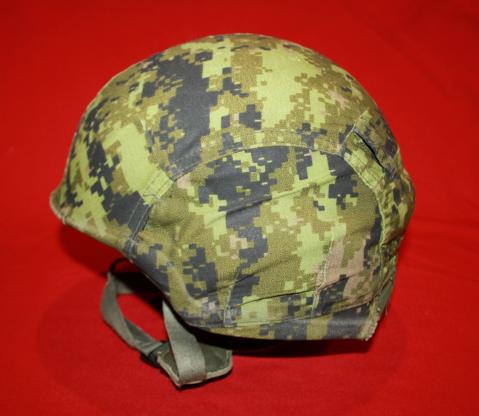 Canadian issue CG634 Kevlar Helmet and CADPAT cover.  Both size small.