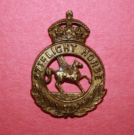 27th Saskatchewan Light Horse Right Collar Badge