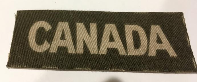 WW2 CANADA canvas shoulder title