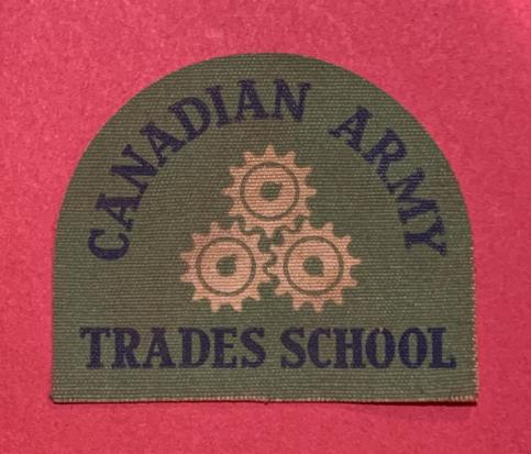 Canadian Army Trades School Shoulder Title - Canvas