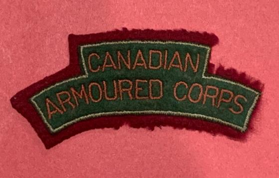 Canadian Armoured Corps Cloth Shoulder Title
