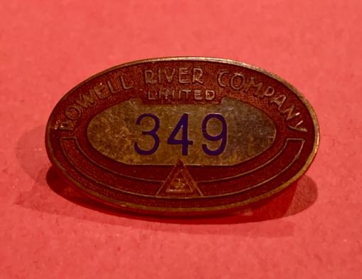 WW2 Powell River Company Workers ID Pin 