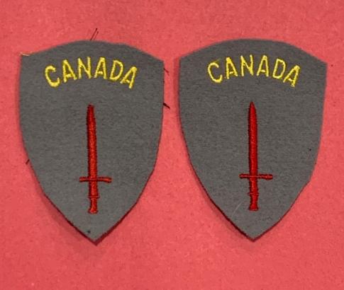 27th Infantry Canadian Brigade  - Ist Cdn Infantry Bn Insignia  - Mint Pair