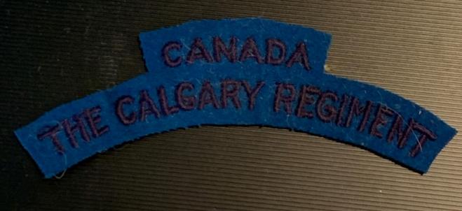 The Calgary Tank Regiment Cloth Title