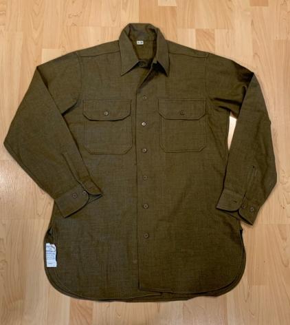 1943 US Army Wool Shirt - With Gas Flap