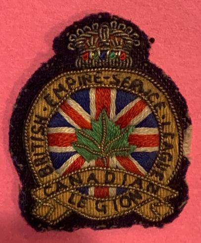 WW2 British Empire Service League Officer Cap Badge