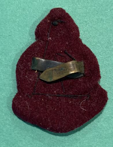 WW1 RAMC Officer Cap Badge with Cloth Backing  - GAUNT